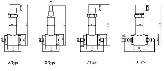 อุณหภูมิการทํางานของเครื่องส่งความดันอากาศ -10 ~ + 80 °C การรับรอง CE